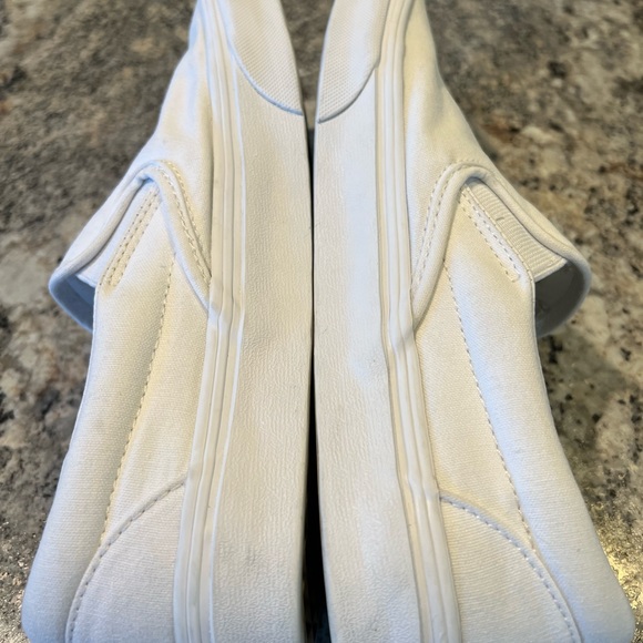 Vans Unisex White Slip Ons 8W 6M - Picture 3 of 10